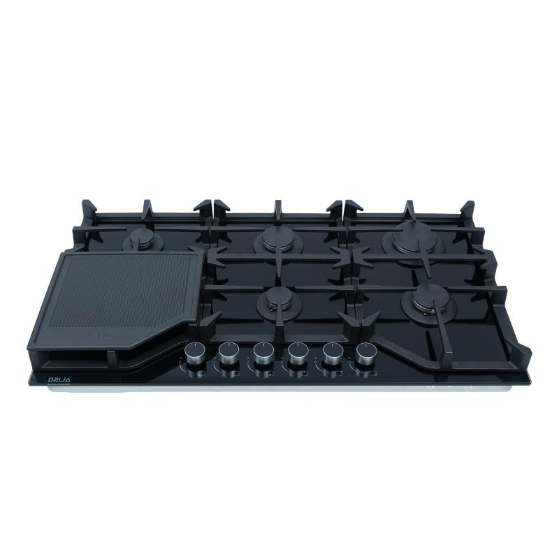 DRIJA ESTUFA A GAS 91CM VITRO CERAMICA DE 6 QUEMADORES TOSCANA 91