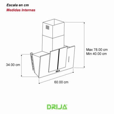 DRIJA EXTRACTOR GRASA TIPO CAMPANA VETRO 60