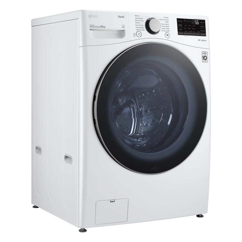 Lg Lavadora carga frontal de 22kg color blanco wm22wv26