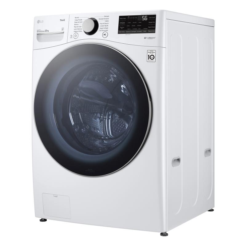 Lg Lavadora carga frontal de 22kg color blanco wm22wv26