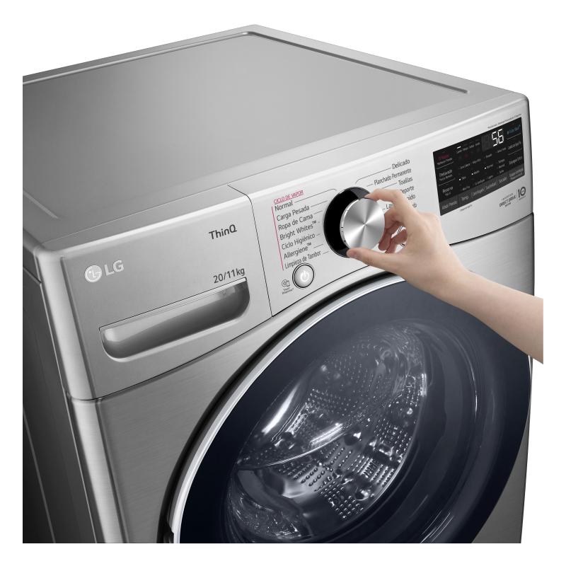 Lg Lavadora(20kg) y secadora(11kg) 2 en 1 carga frontal inverter ai dd con conectividad lg thinq color s