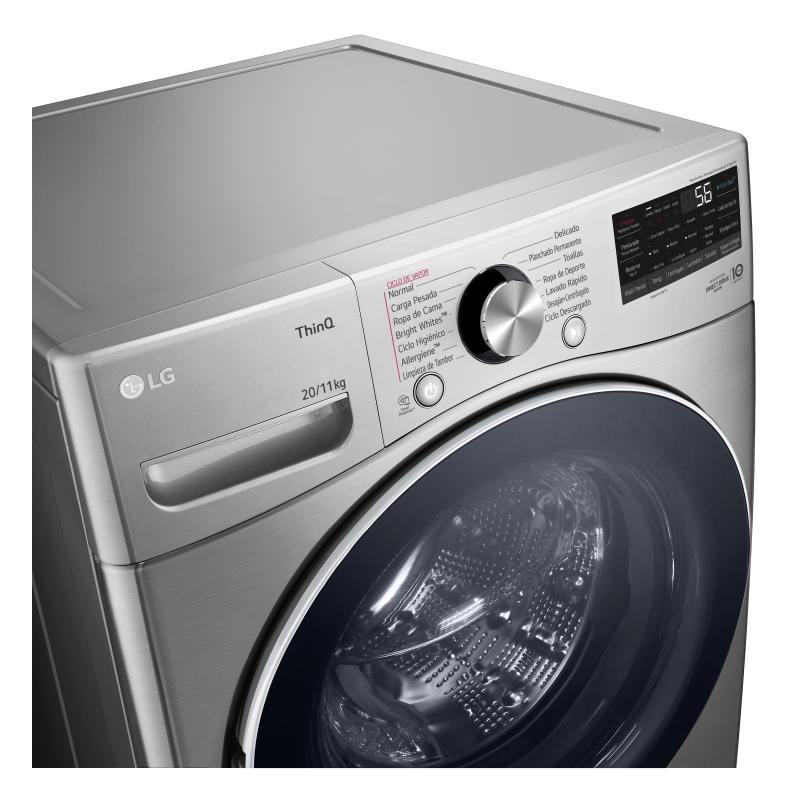 Lg Lavadora(20kg) y secadora(11kg) 2 en 1 carga frontal inverter ai dd con conectividad lg thinq color s