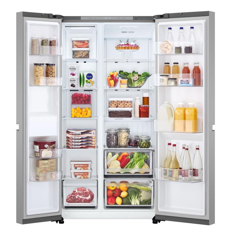 LG REFRIGERADORA SIDE BY SIDE 23CUFT(GROSS) / 22.5CUFT(NET) SMART INVERTER PRIME SILVER