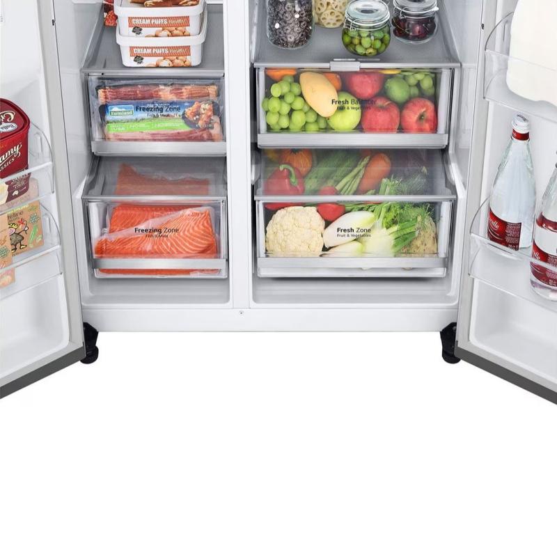 Lg Refrigerador side by side 22.4cuft (net) / 24cuft (gross) thinq instaview inverter vs25