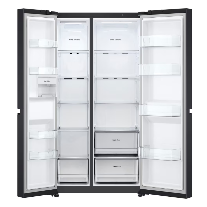Lg Refrigeradora side by side 27p³ smart inverter negro matte