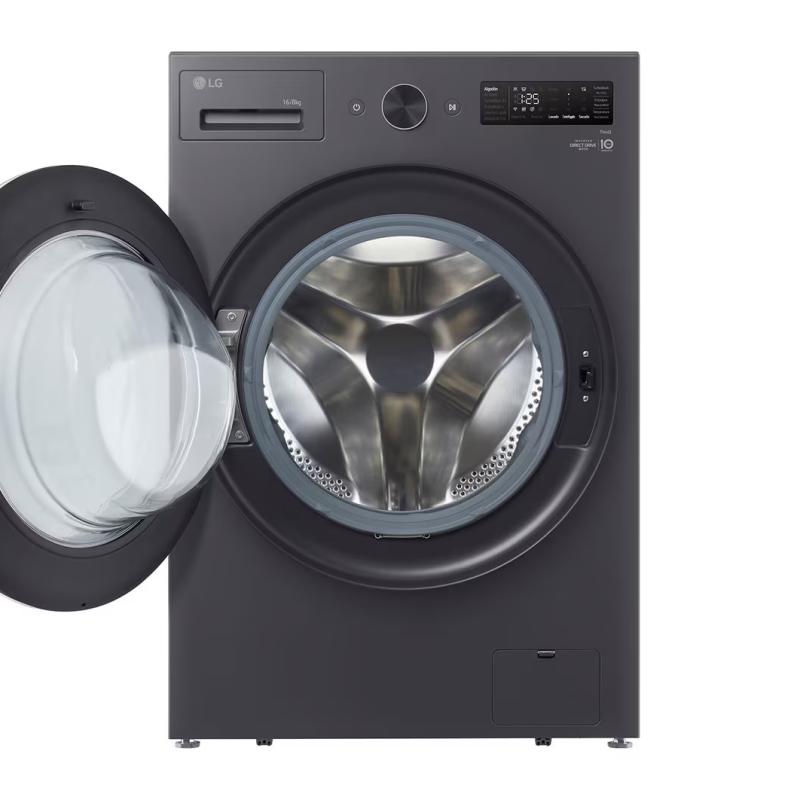 Lg Lavadora de carga frontal 16kg con secadora integrada ai dd wifi color grafito wd16egnt6