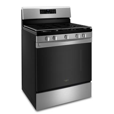 WHIRLPOOL ESTUFA A GAS DE 5 QUEMADORES 5-EN-1 CON FREIDORA DE AIRE EN HORNO WFG535S