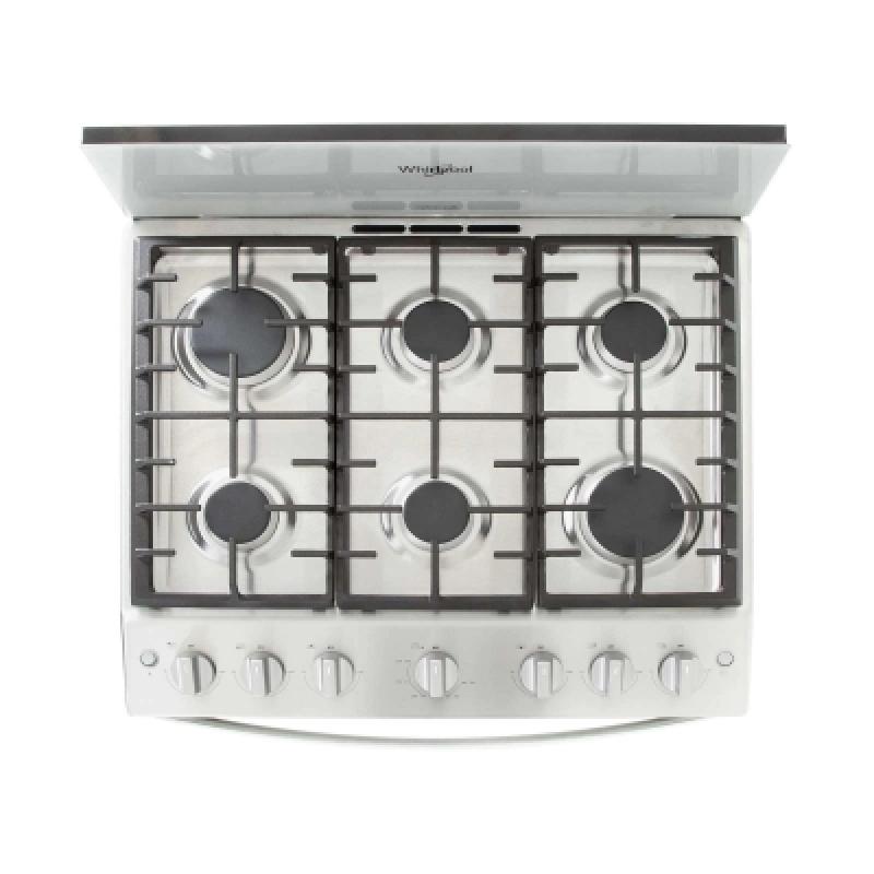 WHIRLPOOL ESTUFA DE 6 QUEMADORES A GAS DE 30" LWFR3400