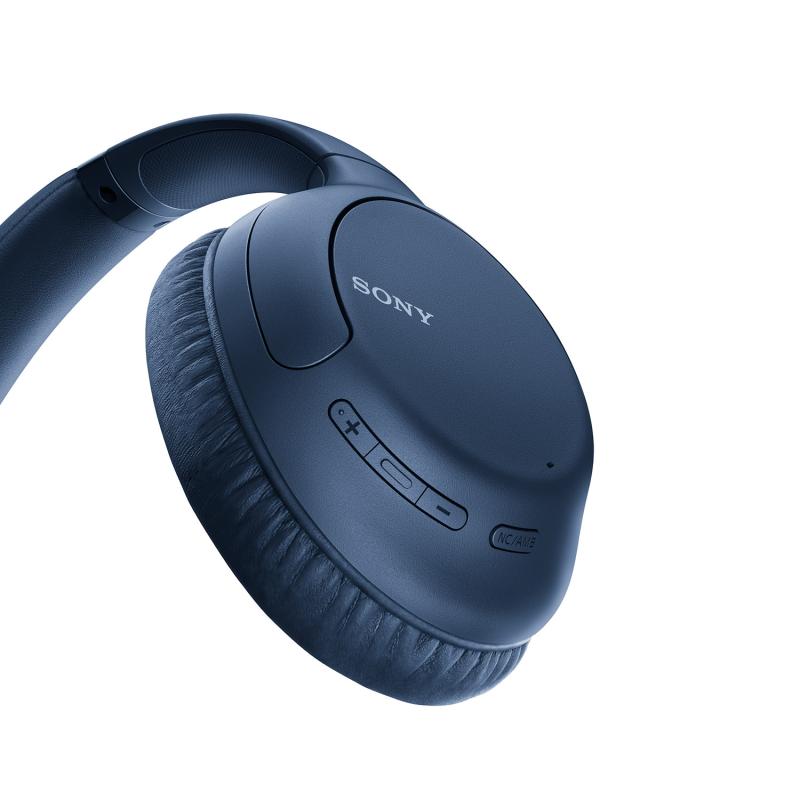 Sony Audifonos inalambricos de diadema con cancelacion de ruido color azul whch710n