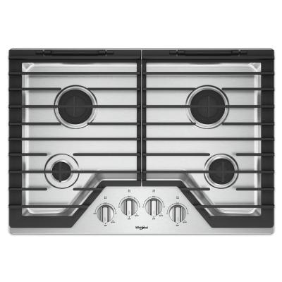 WHIRLPOOL ESTUFA EMPOTRABLE DE 30" A GAS 4 QUEMADORES WCG55