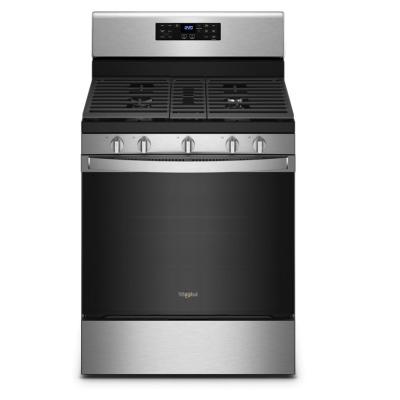 WHIRLPOOL ESTUFA A GAS DE 5 QUEMADORES 5-EN-1 CON FREIDORA DE AIRE EN HORNO WFG535S