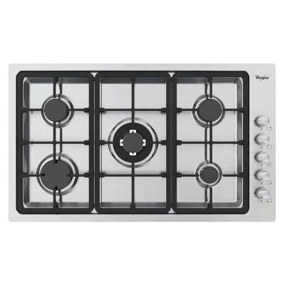 ESTUFA EMPOTRABLE WHIRLPOOL A GAS DE 36" ACERO INOXIDABLE WP3550S