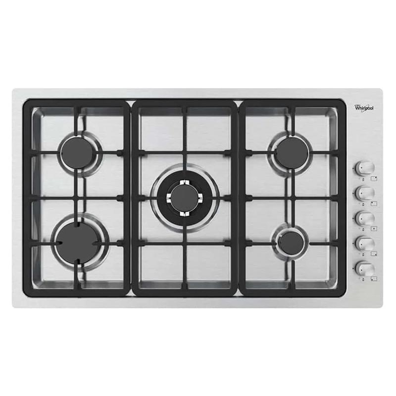 ESTUFA EMPOTRABLE WHIRLPOOL A GAS DE 36" ACERO INOXIDABLE WP3550S