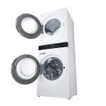 LG TORRE DE LAVADO WASHTOWER DE CARGA FRONTAL INTELIGENTE INVERTER AI DD A GAS Y CONECTIVIDAD LG THINQ DE 22KG COLOR BLANCO WK22WS6