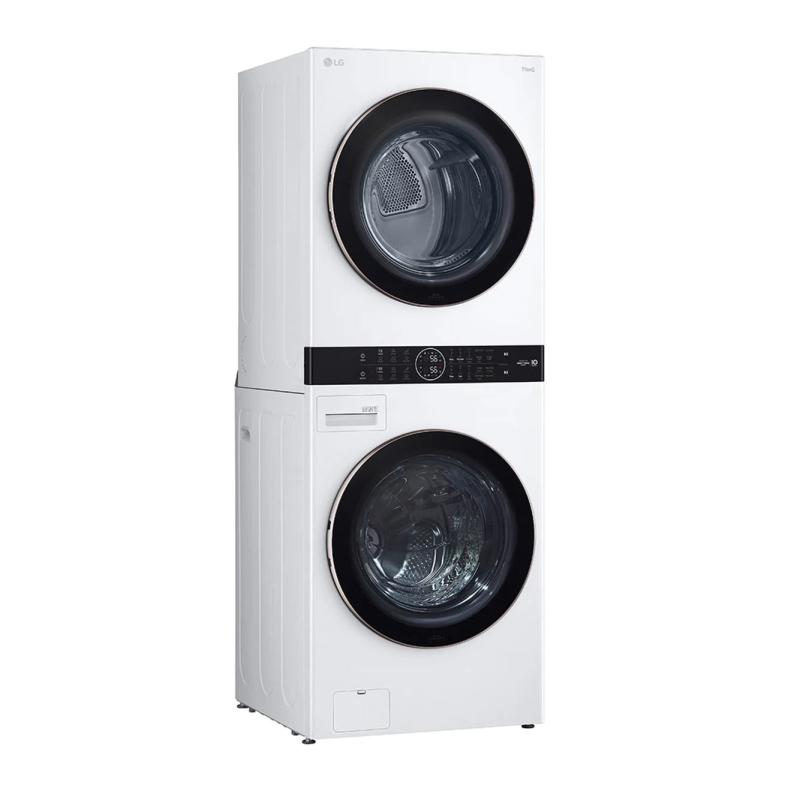 LG TORRE DE LAVADO WASHTOWER DE CARGA FRONTAL INTELIGENTE INVERTER AI DD A GAS Y CONECTIVIDAD LG THINQ DE 22KG COLOR BLANCO WK22WS6