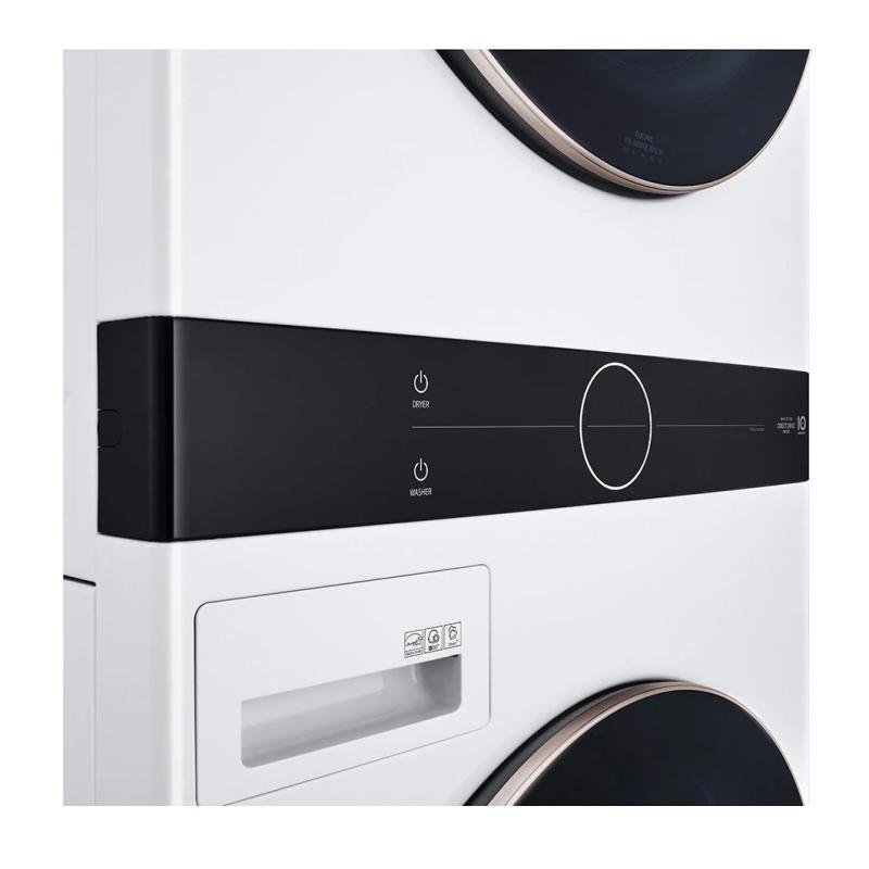 LG TORRE DE LAVADO WASHTOWER DE CARGA FRONTAL INTELIGENTE INVERTER AI DD A GAS Y CONECTIVIDAD LG THINQ DE 22KG COLOR BLANCO WK22WS6