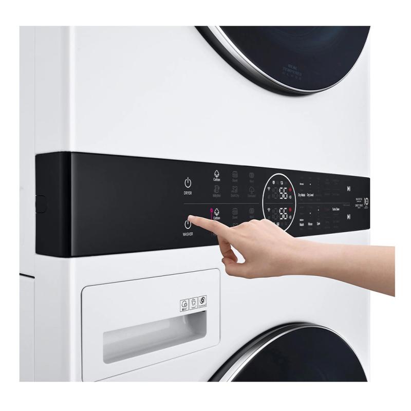 LG TORRE DE LAVADO ELECTRICA DE CARGA FRONTAL INVERTER AI DD Y CONECTIVIDAD LG THINQ DE 22KG COLOR BLANCO WK22WS6