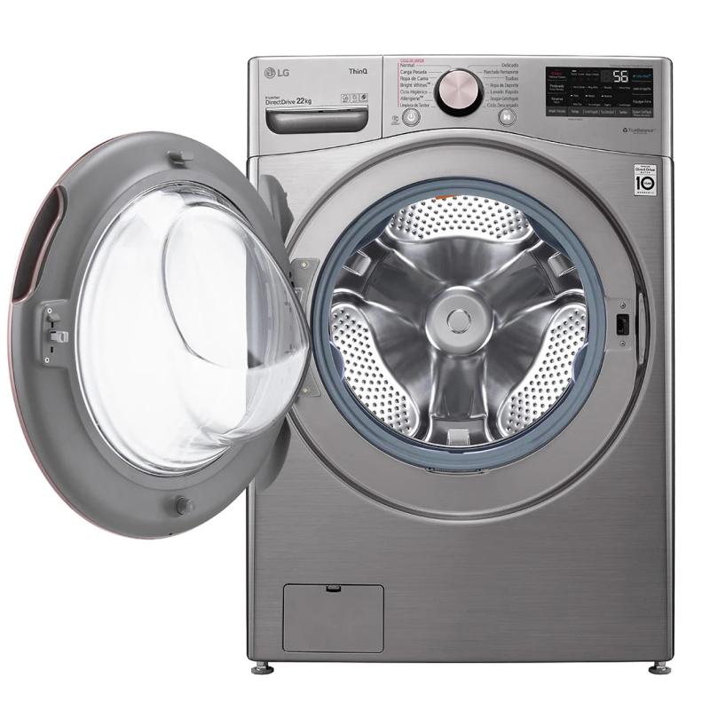 Lg Lavadora carga frontal de 22kg inverter ai dd con turbowash 360 wm22vv