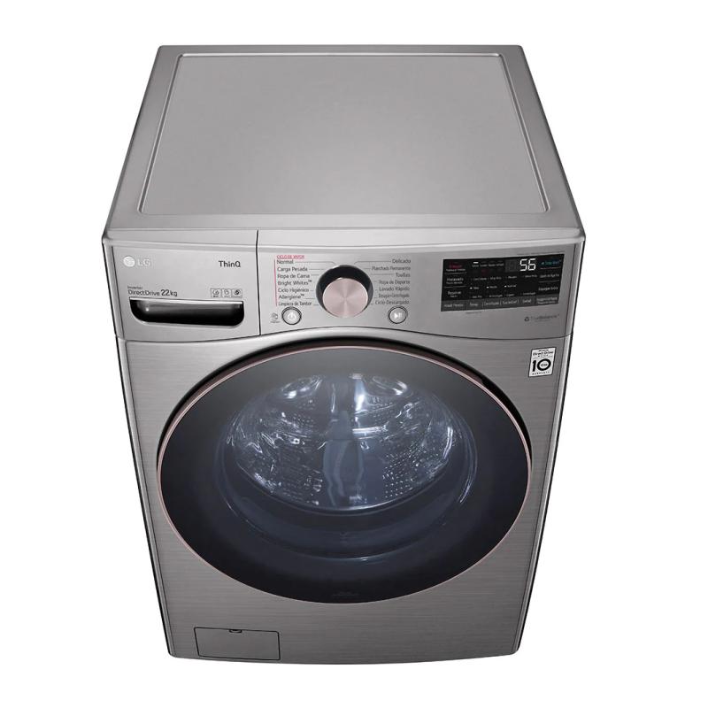Lg Lavadora carga frontal de 22kg inverter ai dd con turbowash 360 wm22vv