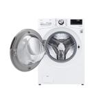 Lg Lavadora carga frontal 22kg/48lbs, steam, vidrio templado, color blanco, thinq