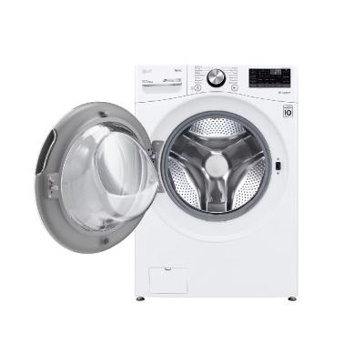 Lg Lavadora carga frontal 22kg/48lbs, steam, vidrio templado, color blanco, thinq