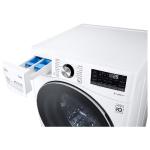 Lg Lavadora carga frontal 22kg/48lbs, steam, vidrio templado, color blanco, thinq