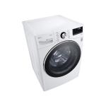 Lg Lavadora carga frontal 22kg/48lbs, steam, vidrio templado, color blanco, thinq