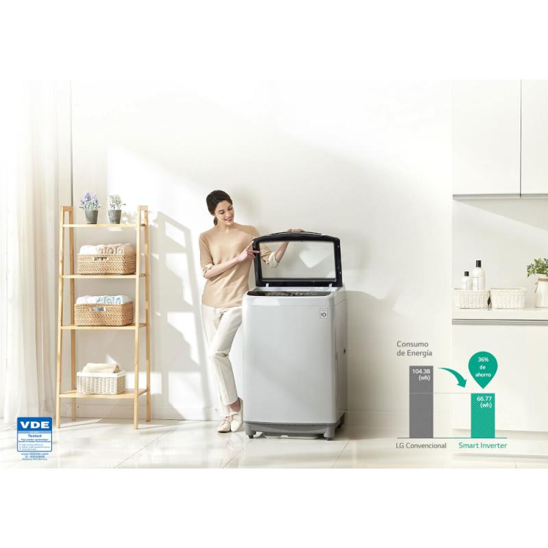 Lg Lavadora carga superior 19kg wt19 turbodrum smart diagnosis color blanco