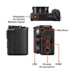 SONY CAMARA DIGITAL DE LENTE INTERCAMBIABLE PARA VLOGGERS CON LENTE ZOOM POTENTE DE 16-50MM